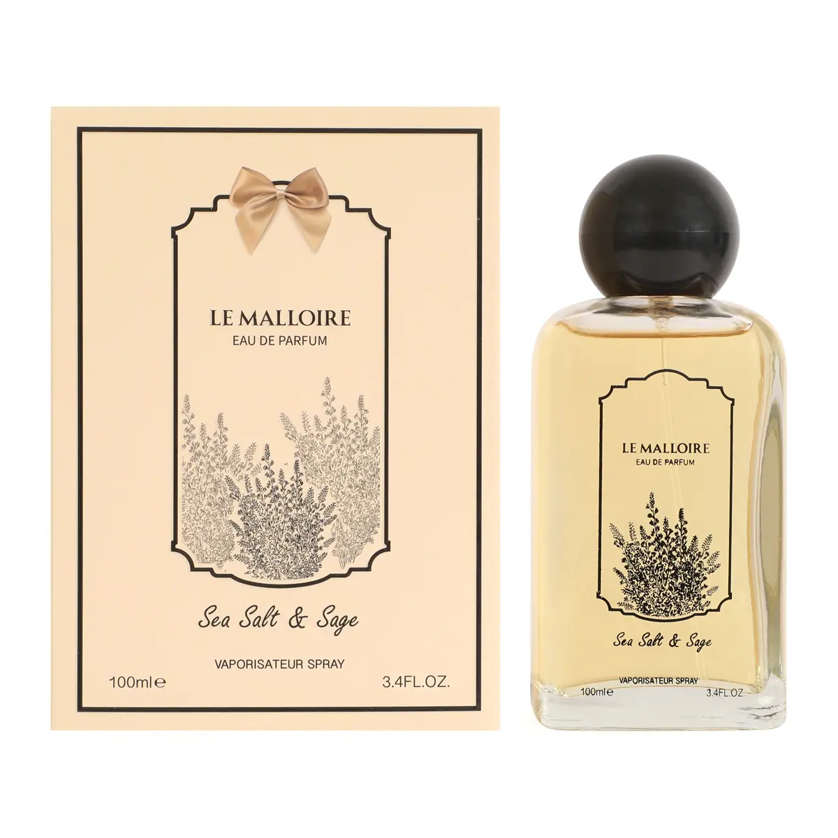 EBC Le Malloire Sea Salt & Sage Eau De Parfum Vaporisateur Spray for Women 100Ml 3.4fl.oz.