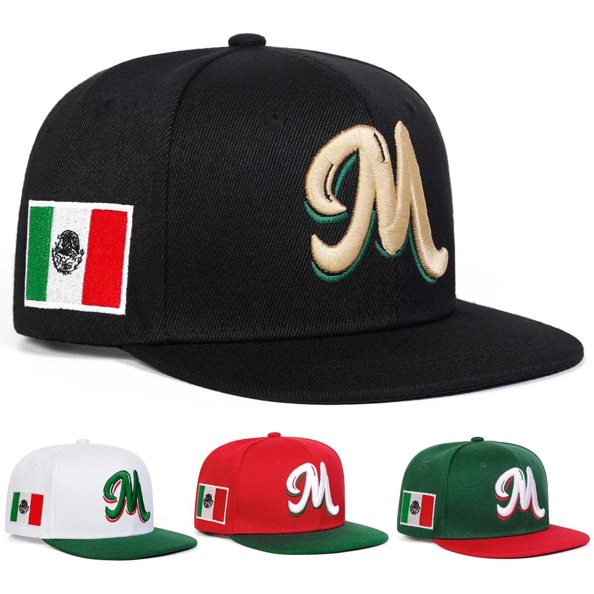 Unisex Sports Outdoor Baseball Cap - M Size, Mexican Flag Embroidery Side, Hip-Hop Net Design, Adjustable, Sunscreen for Spring Summer Casual Outdoor Use, Mens Hats, Sports Outdoor Hats Embroidered Hat High Quality Hat