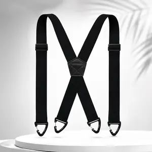 Heavy Duty Hidden X Back Suspenders for Men & Women – 1.5 Inch Adjustable Elastic Work Straps, Under-Shirt Fit