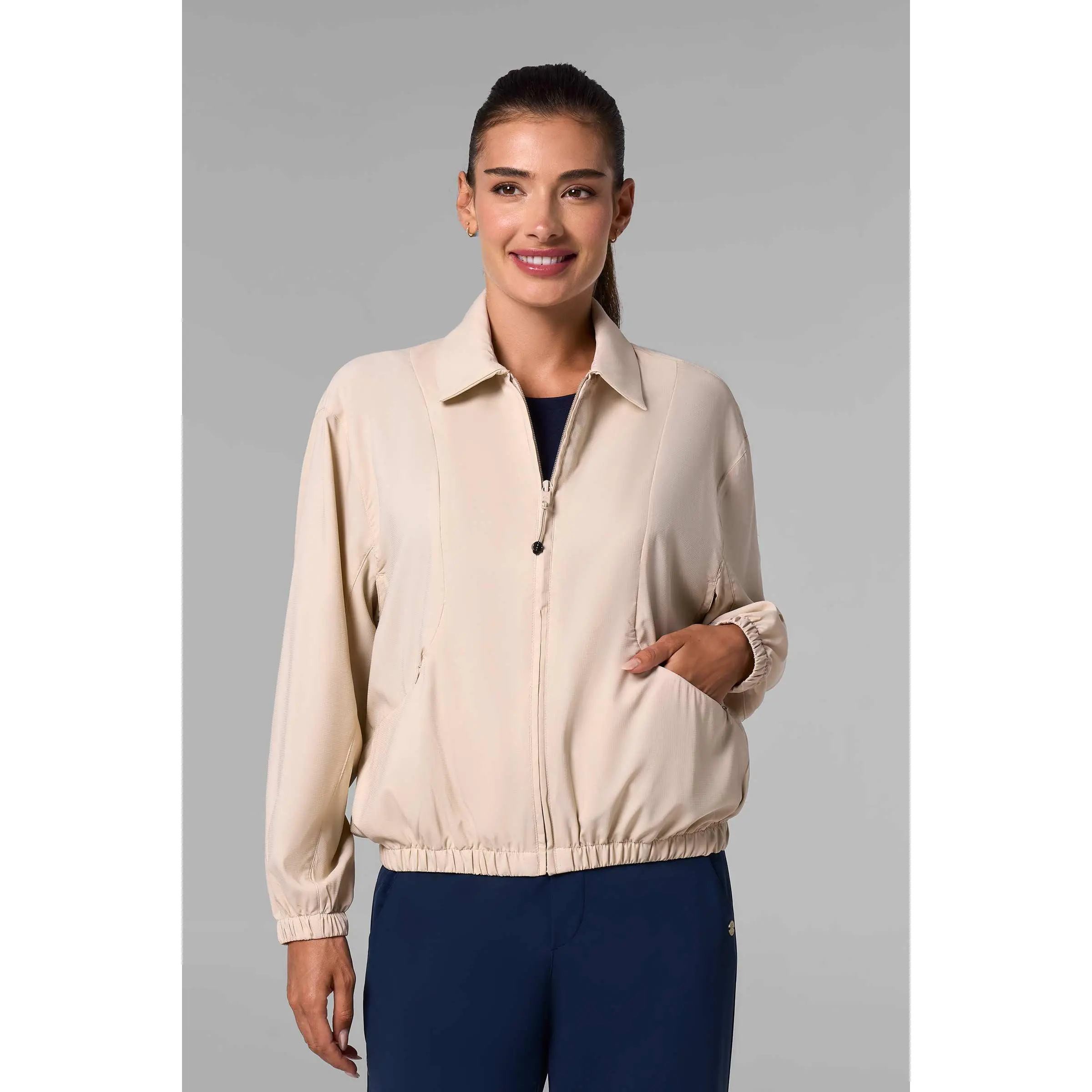 Destin | Women's Windbreaker Travel Jacket | Pale Khaki