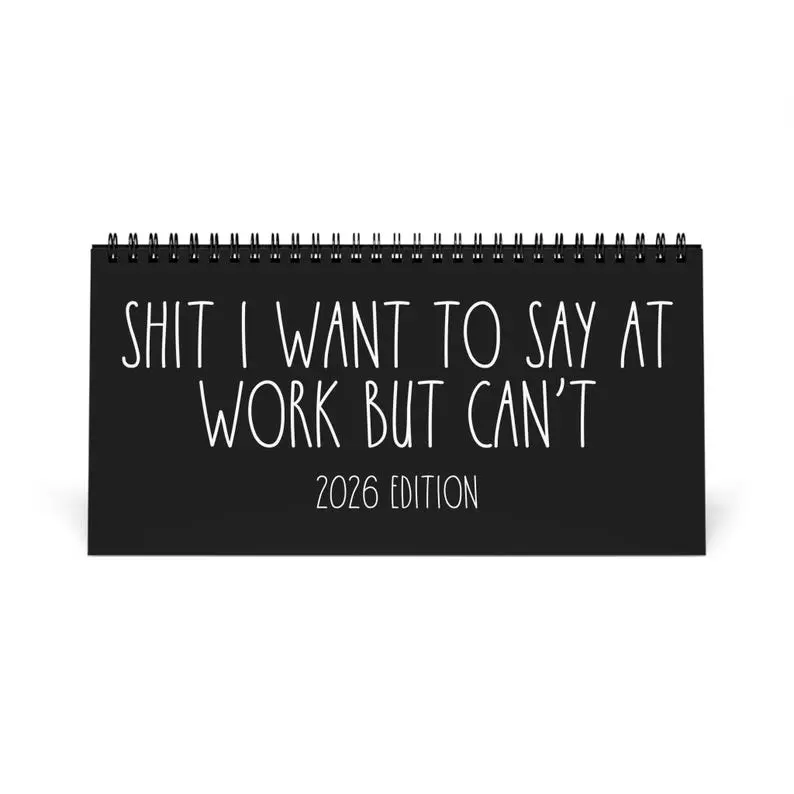 2027 Desktop Calendar | Funny Office Humor | Sarcastic Desk Decor | White Elephant Gag Gift | Coworker & Employee Gift
