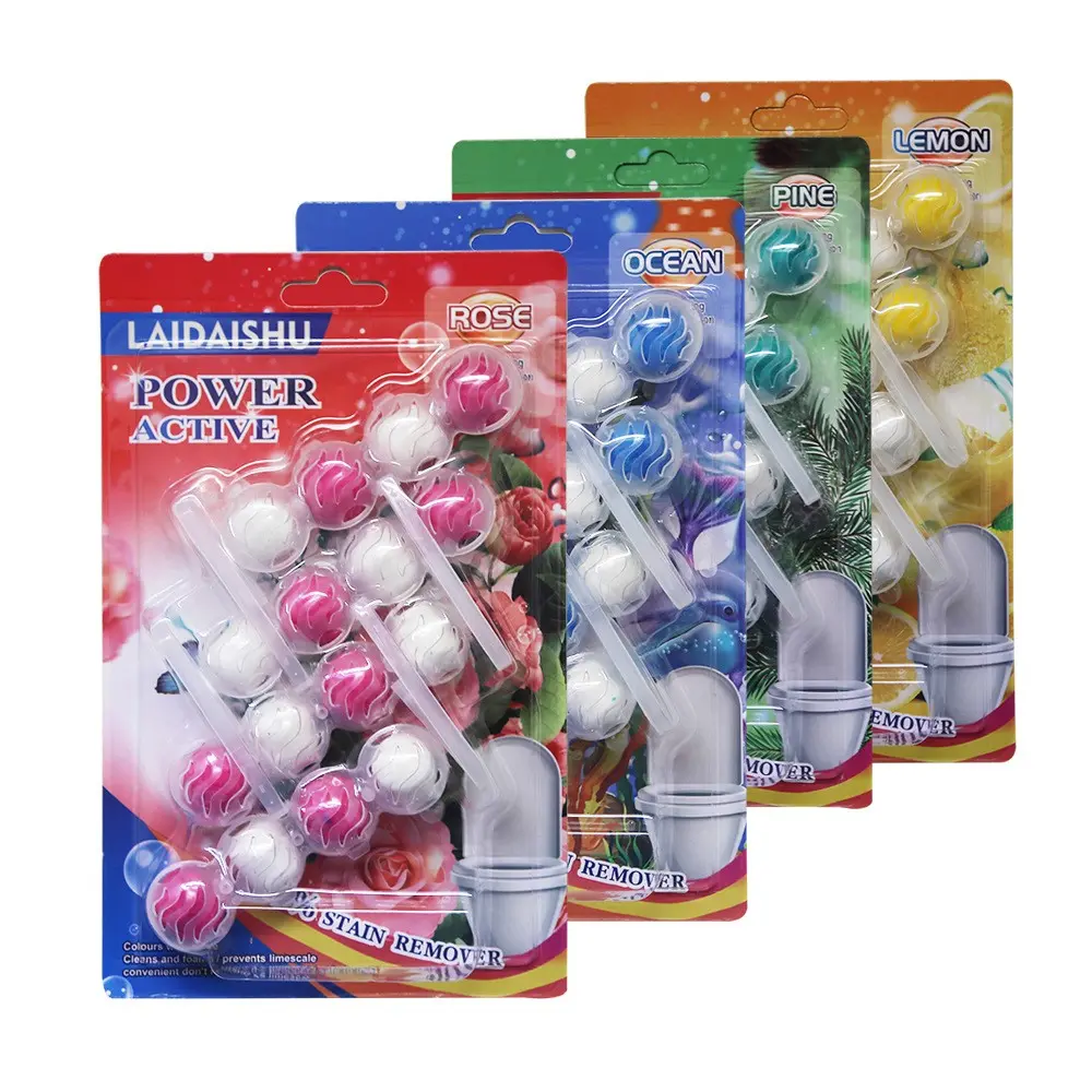 16 Ball Toilet Hanging Cleaning Balls, Odor Eliminator, Deodorizer, Stain Remover, Effective Stain Removal, Blue Bubble, Bathroom Cleaner, Freshener, Home Cleaning Products