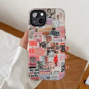 Feminist Collage Phone Case, Liberal Aesthetic Cover for iPhone 17 16 15 14 13 12 11 Pro Max Samsung Galaxy S25 24 23 22 21 Ultra Plus FEFeminism Empowerment Gift, Women's Day Scrapbook