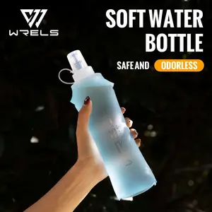 Foldable Portable Sports Water Bottle, Safe Healthy No Odor, Soft Water Bag, Camping Picnic, Outdoor Cycling Hiking Running Mountain Climbing, Travel Water Bottle
