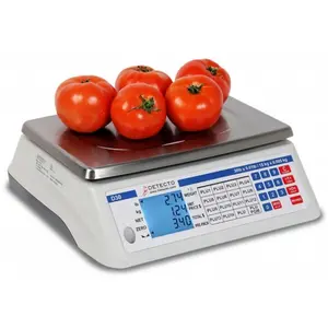 Detecto D30 Electronic Price Computing Scale - 30 lbs, 13.4x13.4 in, Stainless Steel, Batteries Included, Trade Use, 110/120 VAC 50/60 Hz AC Adapter Compatible