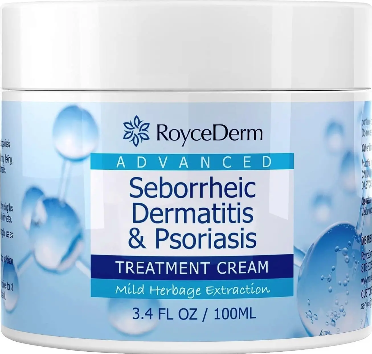 Roycederm Seborrheic Dermatitis Cream, Scalp Treatment for Psoriasis, Folliculitis, Dry Scalp, Dandruff, Anti-Itch Cream for Soothing Relief