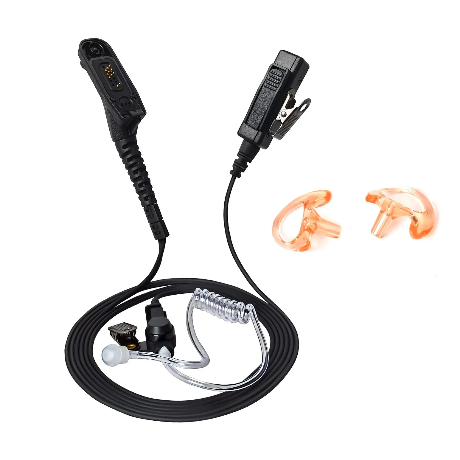 Earpiece for Motorola Walkie Talkie and Radio with PTT/Microphone,Surveillance Acoustic Tube Headset Headphones Compatible with Two-Way Radios Compatible with Motorola XPR 6000 XPR6500 XPR6550 XPR 7000 XPR 7550 XiR-P8200 XiR-P8268 2 Way Radio
