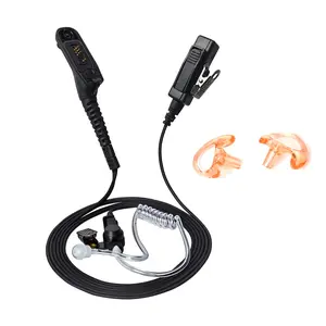 Earpiece for Motorola Walkie Talkie and Radio with PTT/Mic, Surveillance Acoustic Tube Headset Headphone Compatible with Two-Way Radios Compatible with Motorola XPR 6000 XPR6500 XPR6550 XPR 7000 XPR 7550 XiR-P8200 XiR-P8268 2 Way Radio Audio