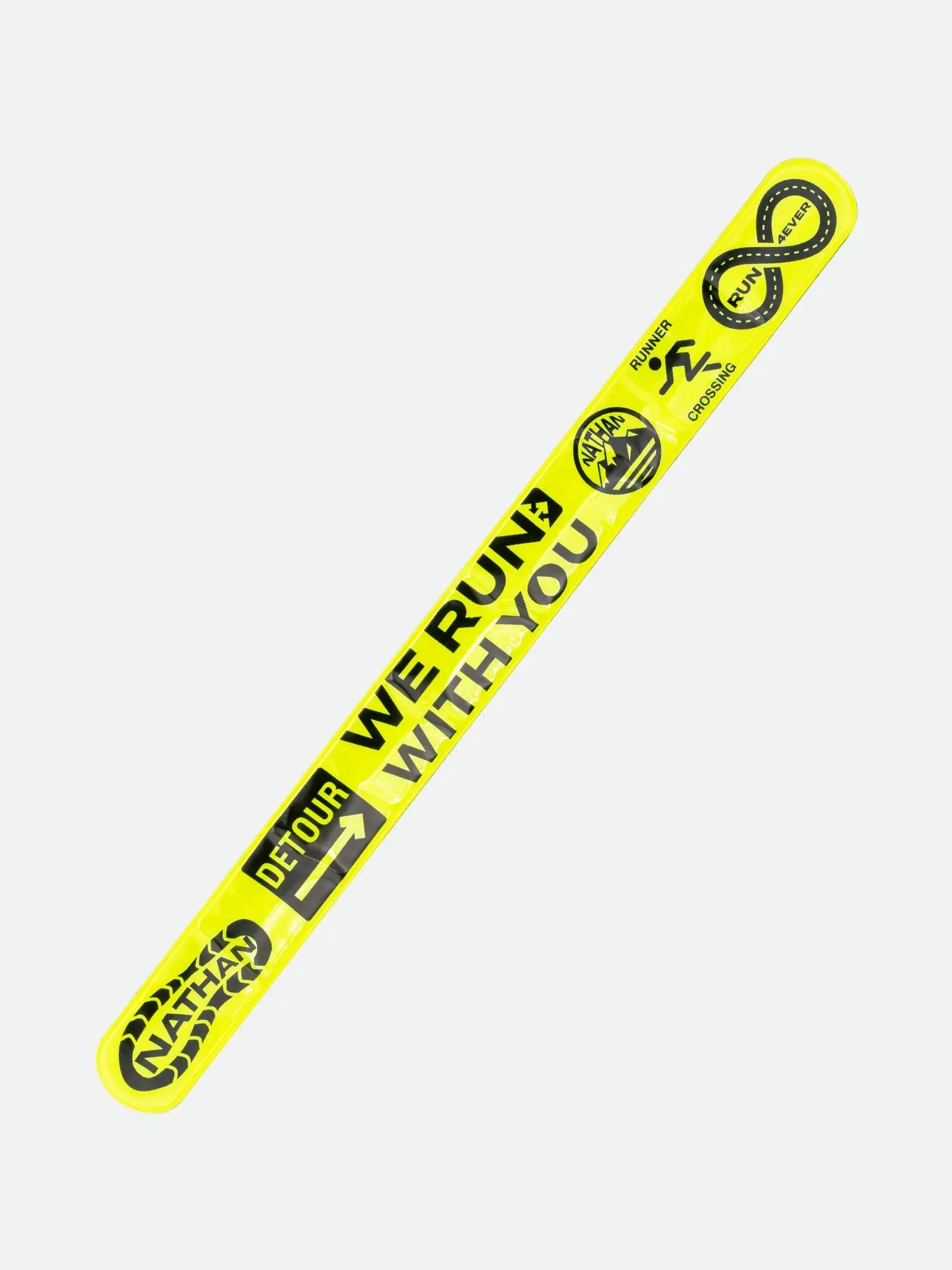 NATHAN Reflex Reflective Slap Bands - 2 Pack Fully Reflective Wristbands for Running Jogging Cycling & Walking - 360 Degree Visibility Safety Accessories