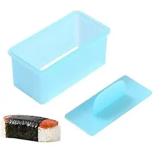 Non Stick Musubi Maker Press,  Sushi Making Kit Onigiri Mold,  Luncheon Meat Press Hawaiian Spams Musubi Maker Mold (Blue)