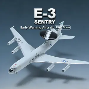 Mini Aircraft Model 1:200 for Sentry AWACS E-3 E3 Early Warning Diecast Alloy Aircraft Simulation Model Souvenirs Airplane Kit