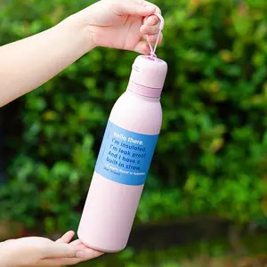 1 PC, 18/24 OZ, Colorful stainless steel insulated water bottle with a handle and leak-proof design, a reusable and eco-friendly sports bottle, suitable for use at school, office, gym, and outdoors Tumbler