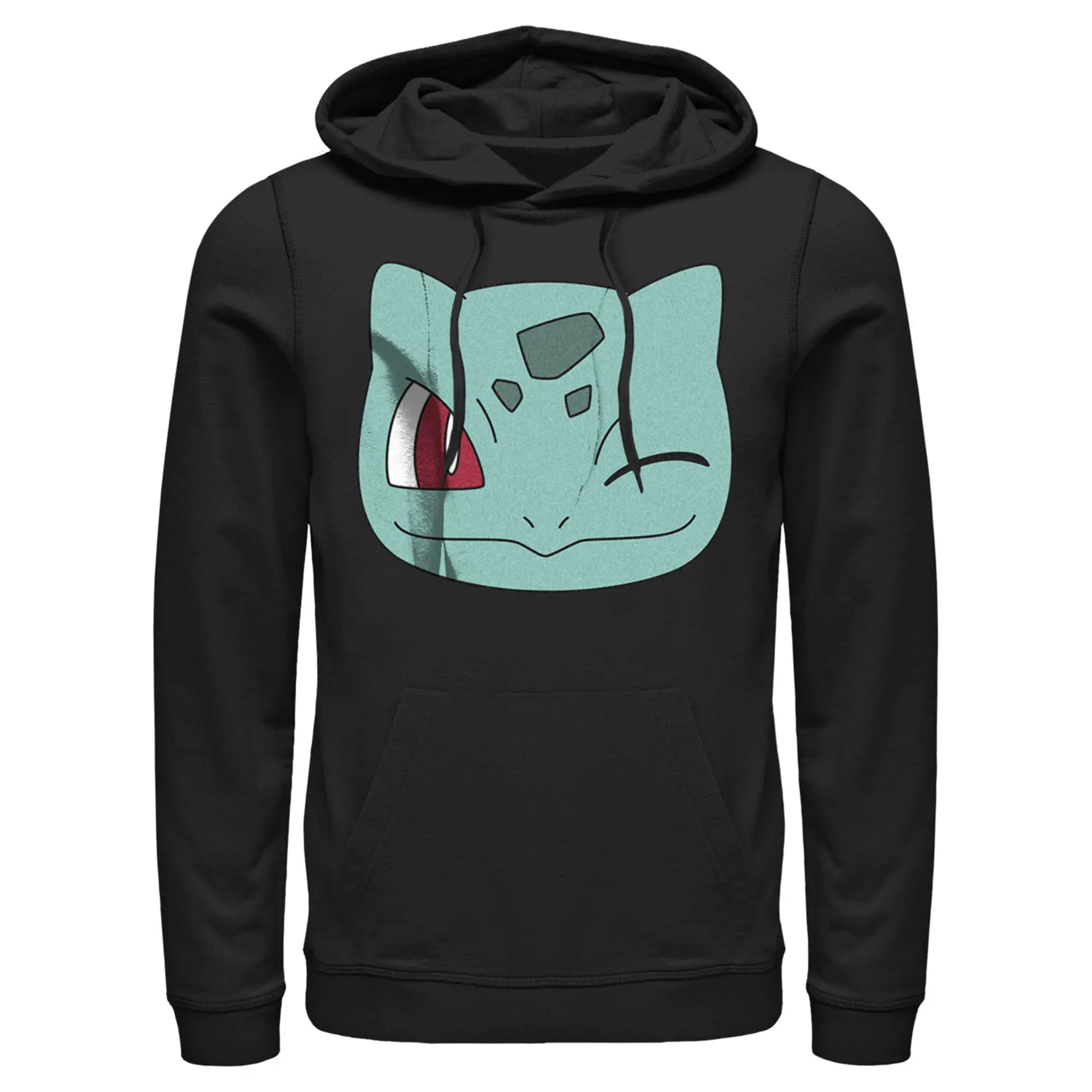 Men's Pokemon Bulbasaur Wink Face Pull Over Hoodie