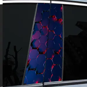 2-Piece Set, Purple Venom Pattern Decal - High Gloss - Waterproof and Scratch Resistant - PVC - Sticker - Self-Adhesive, Suitable for -b Rod - Door Post, etc. - Ideal for Vehicles - Wall and Window Glass Decor