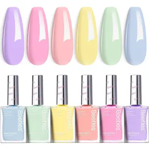 Beetles Pastel Nail Polish Set Nude Nail Polish Set Quick Dry Finger Nail Polish DIY Air Dry Nail Art Salon Home Pastel Reverie Gift for Women matrix Manicure Cutics   Easter'sGift