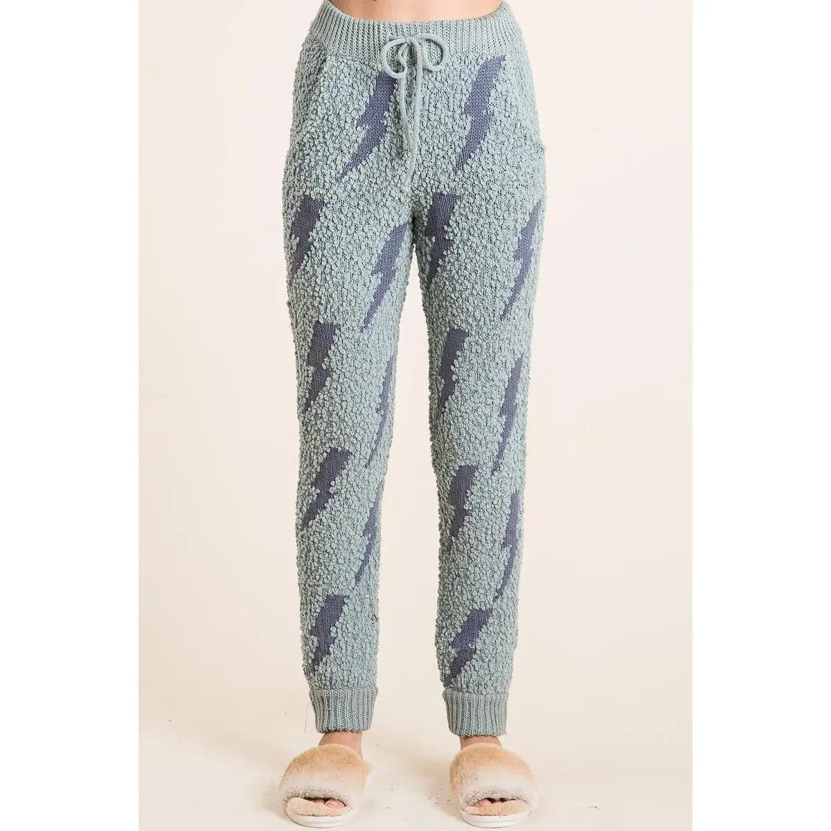 BiBi Cozy Soft Hairy Popcorn Sweater Pants