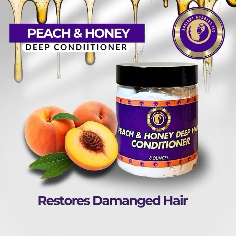 Peach and Honey Gentle Hair Care Conditioner - Deep Dry Scalp Treatment, Creamy Rich Form, Moisturizing Boost, Nourishing Strands, Soft Silky Results (Hair Care Products for Dry Needs)