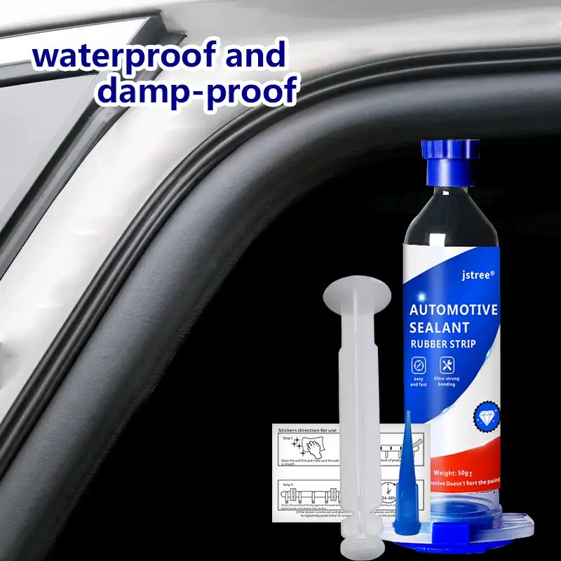 Jstree Car Sealant Adhesive Glue, Glue and Seal, Soft Strong Bonding Agent for Window Frame Sealing Strip Repair, Automotive Accessories 50g