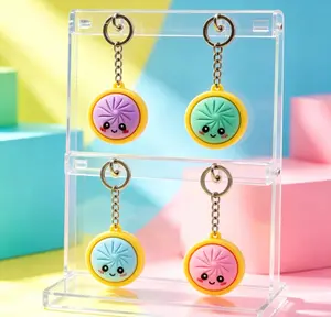 Cute Mini Dumpling Keychain – Adorable Cartoon Pendant for Backpacks, Keys & Bags, Kids & Gifts, Soft & Durable