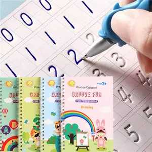 AALGO Grooved Reusable Handwriting Practice Book for Kids Age 3-5 - Early Childhood Education School Supplies, Office Stationery