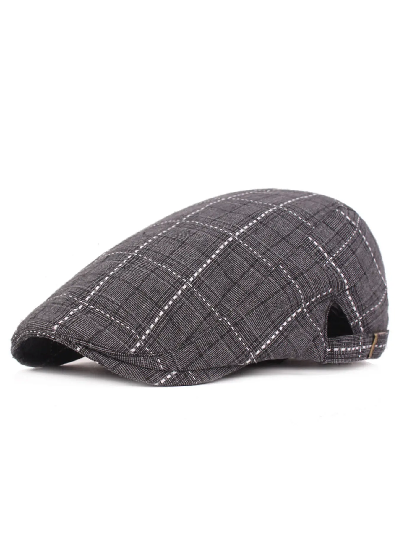 Unisex Stylish Plaid Check Pattern Beanie Hat - Packable, Hand Washable, Autumn & Spring Fashion Cap, Autumn Fashion Cap | Check Pattern Beanie | Packable Hat, Fashionable Hats