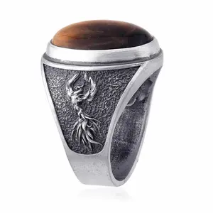 Phoenix Tiger Eye Gemstone Ring
