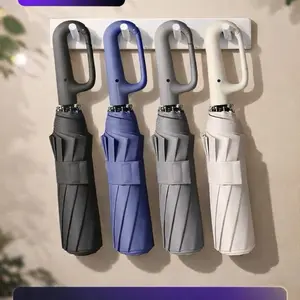 Portable Umbrella with Carabiner Handle - Compact & Lightweight Design for Easy Carrying - Ideal for Daily Use