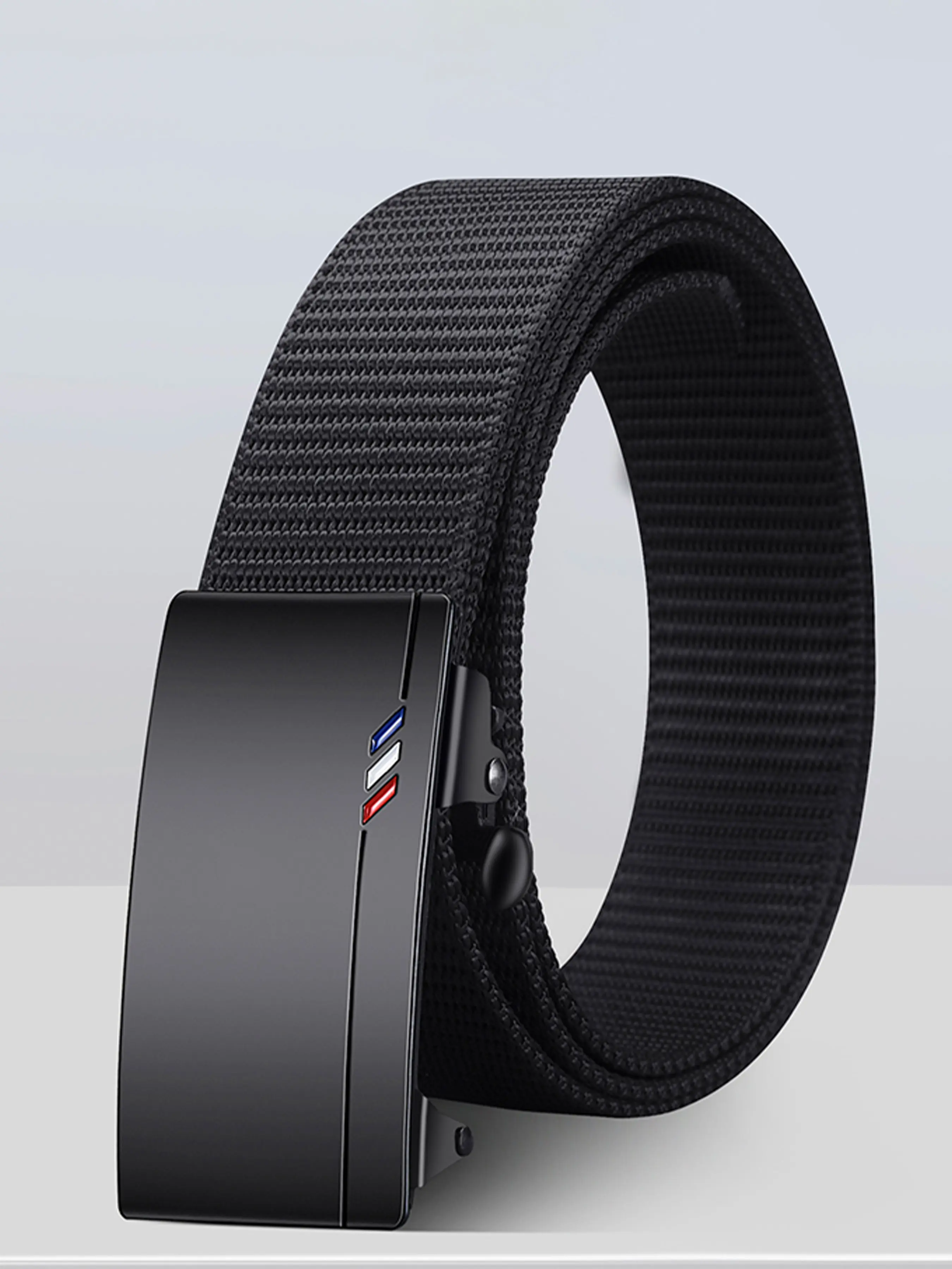 Men's Canvas Belt with Auto Buckle, Breathable Waterproof Sports Belt for Outdoor and Jeans, and Colors Available, Casual Belt, Belts Men