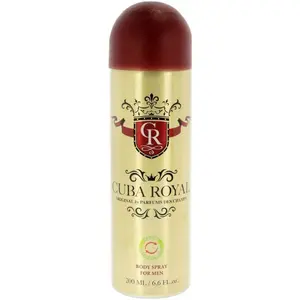 Cuba Royal Men's Woody Scent Fragrance Body Spray, 6.6 fl oz, New, Bodyspray