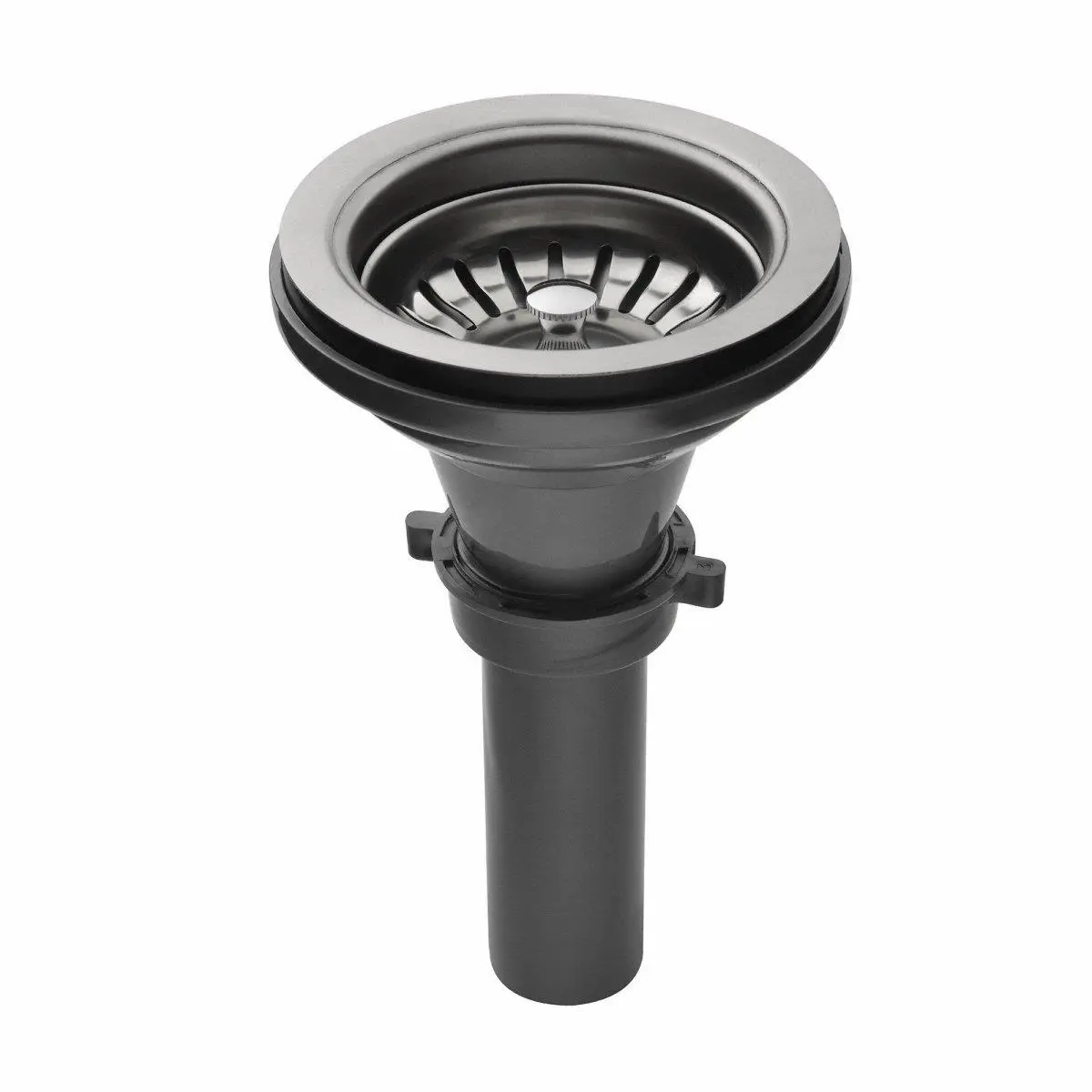 Kraus Stainless Steel Basket Strainer - 2 lbs, Fits 3.5"-4" Drain Openings, Clean Lines, Sleek Shapes, Tight Seal, Open/Close Stopper, Clog Prevention, Kitchen Fixtures