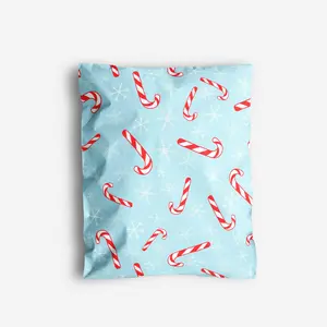 Candy Cane Polymailers 10"x13" - Perfect for Shipping