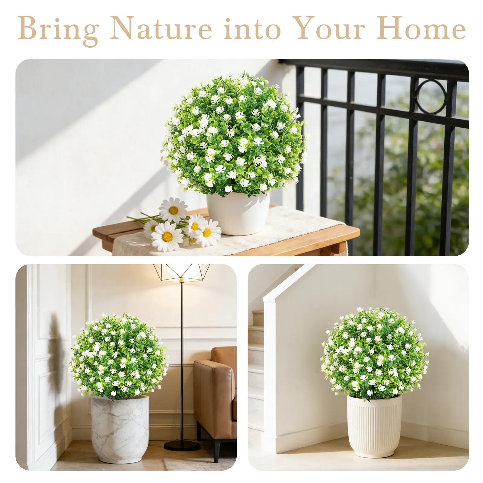 1pc Artificial Camellia Bloom Bouquet - Waterproof Outdoor Decor Faux Flower Arrangement, Landscaping Centerpiece, Floor-Standing Home Decor Decorative Plant
