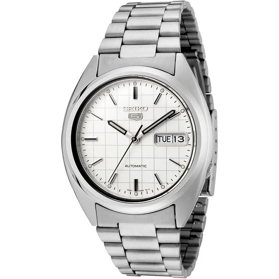 Seiko Series 5 Automatic White Dial Mens Watch SNXF05 SNXF05K1