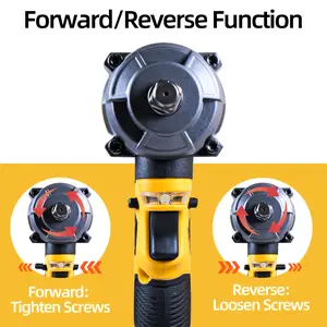 20V lithium-ion impact wrench, 500 Nm high torque; 1/2-inch brushless electric socket wrench (full set with charger), built-in LED light, compact yet powerful, a handy tool for home hardware installation and disassembly—a practical gift for men.