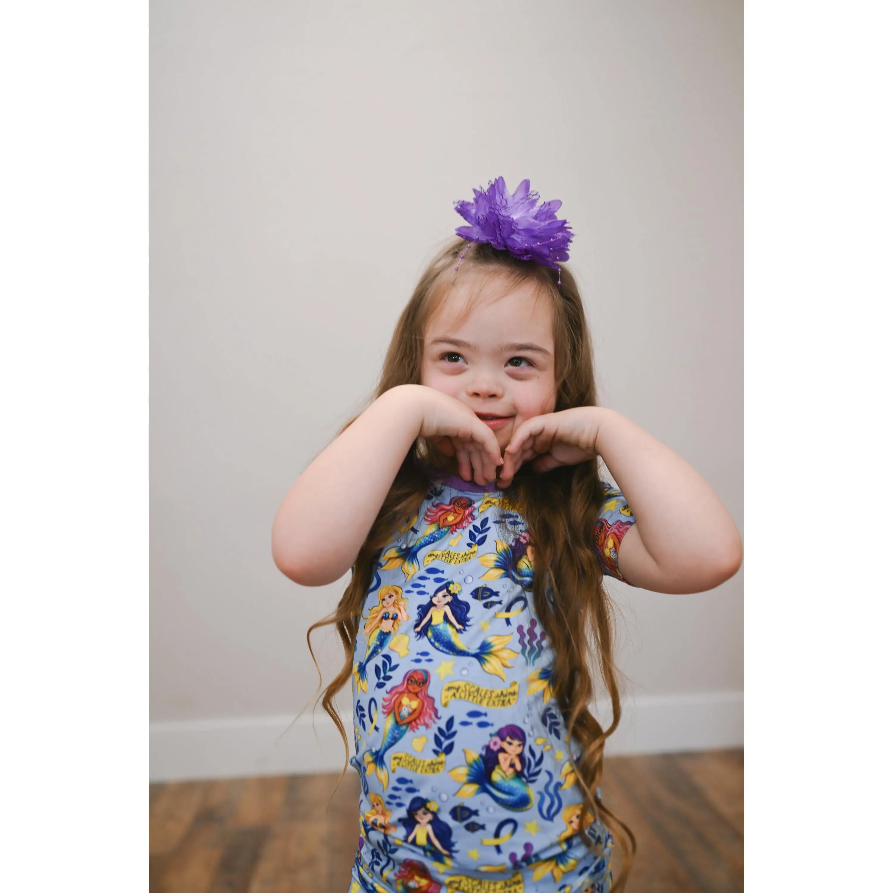 Mermaid two-piece pj short set