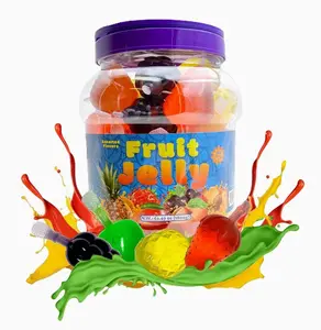 Fruit Squeezable Jellies - 40 Count Jar - Tik Tok Candy - Easter Eggs Fillers - Fun Jelly Treat in Assorted Fruit Flavors - Easter Candy - Mango, Strawberry, Apple, Pineapple & Grape