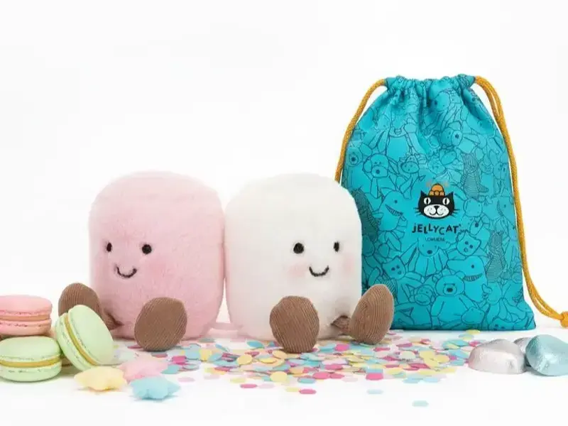 Bag charm Cute Jellycat Style Sweet Cuddle Marshmallows Plush Toy Set, Soft Kawaii Marshmallow Plushie Pair, Aesthetic Room Decor & Cozy Cute Gift for Girls