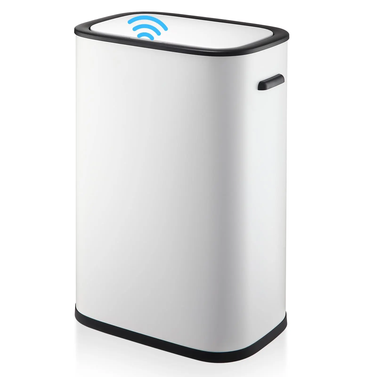 GARVEE 15 Gallon 55L Automatic Motion Sensor Stainless Steel Kitchen Trash Can with Lid, Touchless Electronic Smart Garbage Bin for Kitchen and Office Use, Rectangle Waste Container