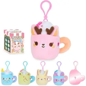 Goals - Cuteas Blind Box Series 1 | Single Box |Cute Kawaii Stuffed Animal Cafe Collectible Keychain Clip On Bag Charm, 3 inches