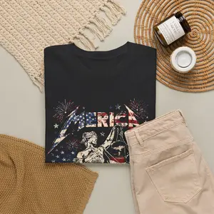 Merica Rockband 4th Of July T-Shirt, Unisex Cotton T-Shirt Sweatshirt Hoodie