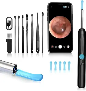 Ear Wax Removal, Ear Cleaner with Camera with 1080P, Ear Wax Removal Tool with 6 LED Light, Ear Wax Removal Kit with 8 Ear Pick, Ear Camera for iPhone, iPad, Android Phones
