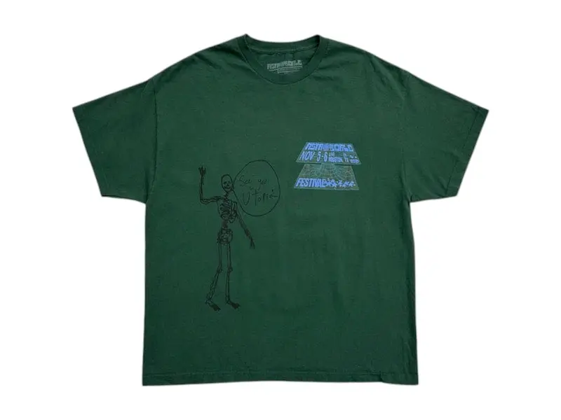 Travis Scott Open Your Eyes Tee T-Shirt Green (men) by StockX