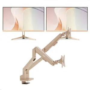 PX246 Wave Beige Monitor + Dual Monitor Arm Bundle
