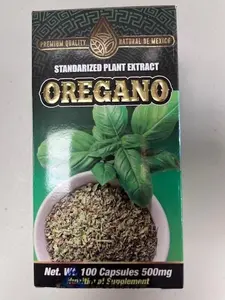 Premium Quality Oregano Extractor de Planta 100 Capsules 500mg Standardized Plant Essence for Cooking & Baking