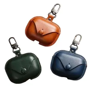 Vintage Leather Pods Pro Protective Case, Compatible with Pods Pro 2 Generation, Stylish Earphone Cover, Durable Skin Material, Unique Design