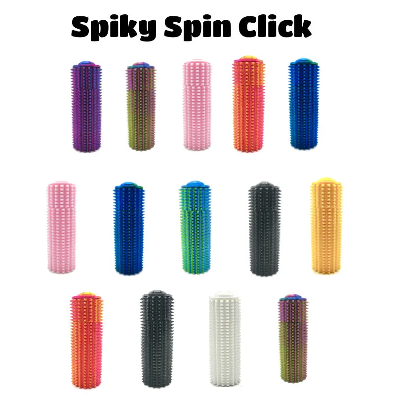 Spiky Spin Click - Spiky Spin Fidget Toy | Click Button | Sensory Tool for ADHD, Pain Stimulation, and Labor Support | Click | 3D Printable