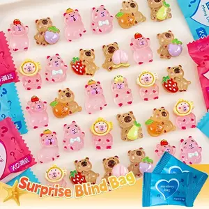 30pcs Capybara Blind Box Toys: Cartoon-shaped Resin Glowing Night Light Accessories, Ideal for Birthday Gifting/DIY Jewelry/Party Decoration mini lps shop cry baby duck you old toys Blindbags Surprise Set Random Surprise Set Figures Ornaments Decorative