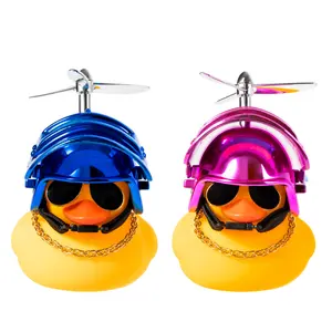 Cool Motorcycle & Bicycle Dashboard Decor Ornament, Car Interior Decoration, Car Interior Ornaments, Car Interior Accessory, Car Accessories, 2/3pc Windbreaking Duck with Helmet Glasses Necklace, Unique Gift for Duck Enthusiasts