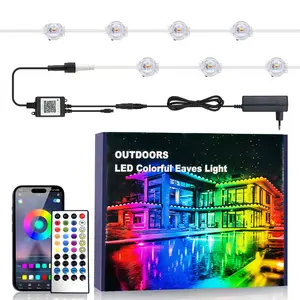 2025 Christmas New Model - Outdoor Courtyard Decorative Eave Lights | Smart APP & Remote Control Waterproof RGB Light Strip | 30M Complete Kit (Controller + Power Supply + 15M Strip Included)