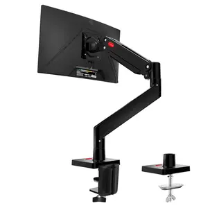 Z-EDGE MS05 Adjustable Single Monitor Arm Desk Mount for 22"-40" Displays 360° Rotation Mount Compatible (75x75mm & 100x100mm) Max Load 26.5 lbs